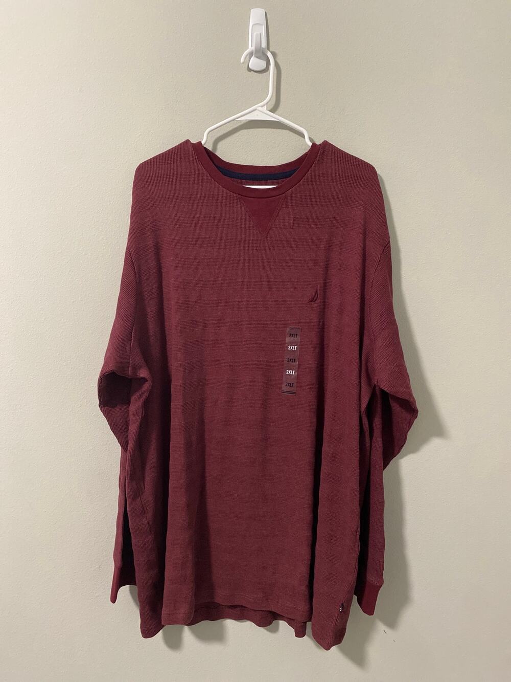 New Nautica Men's Big and Tall Henley Long Sleeve Shirt, Size 2XLT